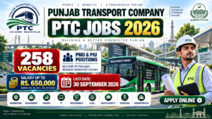 Punjab Transport Company PTC Jobs 2026 – 258 Vacancies and Apply Online