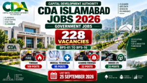 CDA Islamabad Jobs 2026 – 228 Government Vacancies
