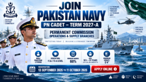Pakistan Navy PN Cadet Jobs 2026 Term 2027-A for Male Pakistani Candidates