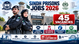 Sindh Prisons Jobs 2026 ASI Lady ASI Head Wireless Operator and Driver vacancies