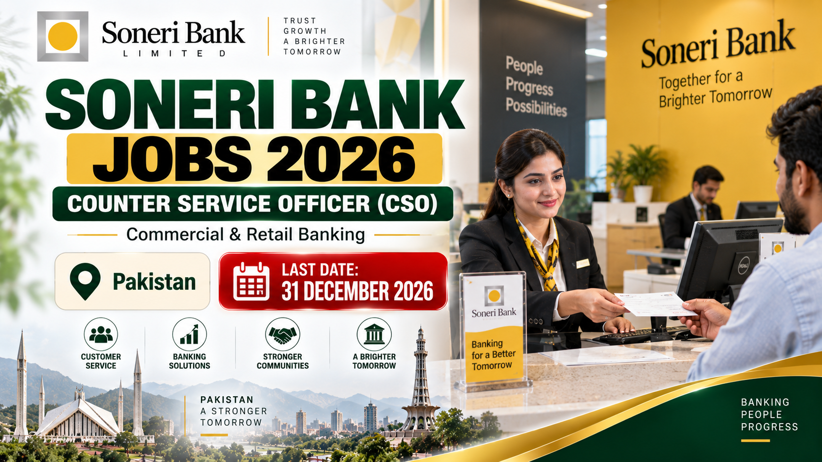 Soneri Bank Jobs 2026 – Counter Service Officer CSO Jobs Across Pakistan