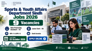 Sports & Youth Affairs Department Sindh Jobs 2026 – 9 Vacancies