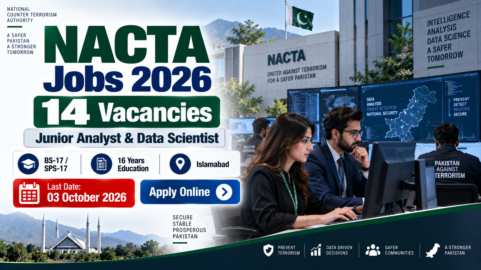 NACTA Jobs 2026 – 14 Junior Analyst and Data Scientist Vacancies