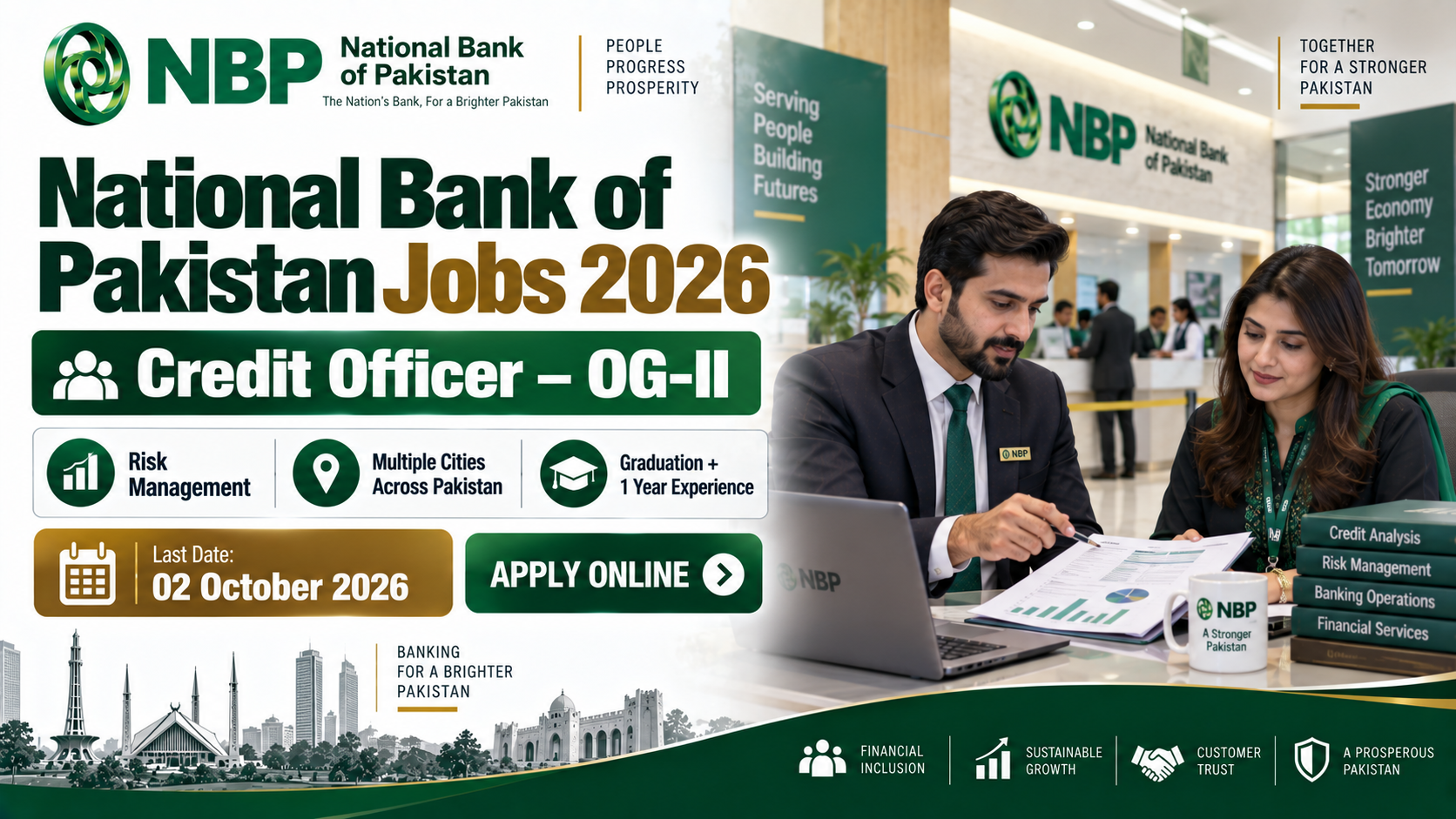 National Bank of Pakistan NBP Jobs 2026 – Credit Officer OG-II