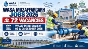 WASA Muzaffargarh Jobs 2026 – 72 Vacancies Walk-In Interview